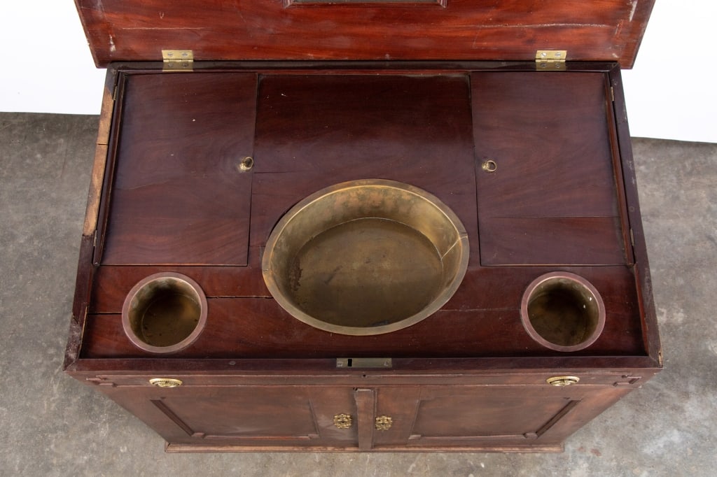 VICTORIAN MAHOGANY LIFT TOP WASHSTAND - 7