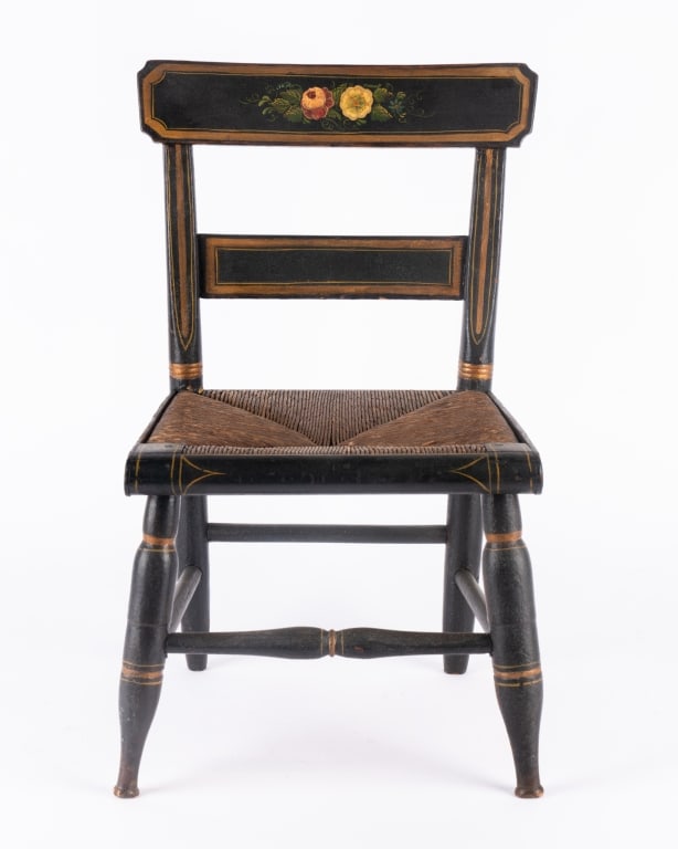 ANTIQUE HAND-PAINTED CHILD'S CHAIR - 2