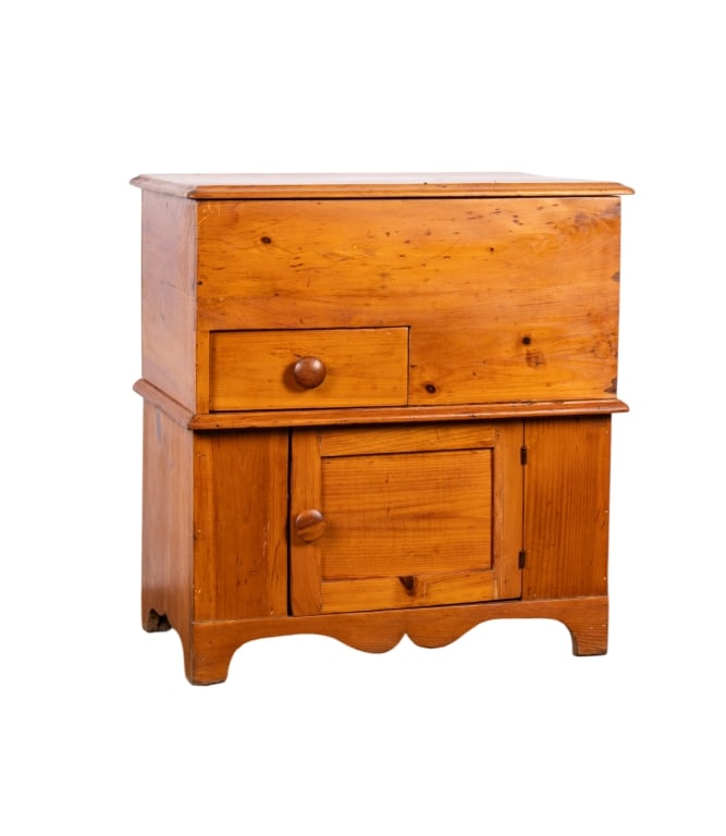 SALESMAN SAMPLE PINE LIFT TOP WASHSTAND (1 of 6)