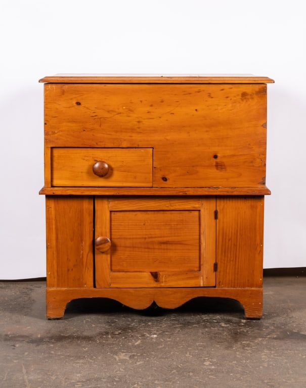 SALESMAN SAMPLE PINE LIFT TOP WASHSTAND - 2