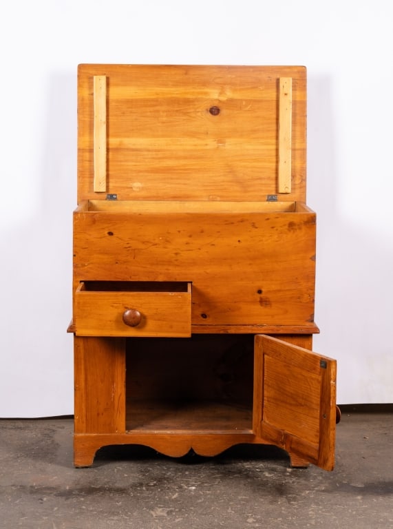 SALESMAN SAMPLE PINE LIFT TOP WASHSTAND - 5