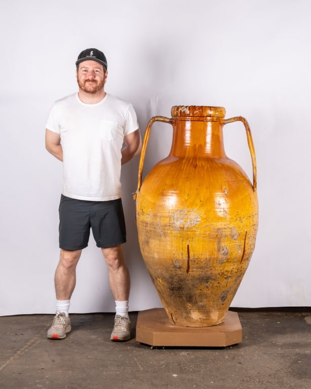 MONUMENTAL ITALIAN OLIVE OIL AMPHORA VASE - 2