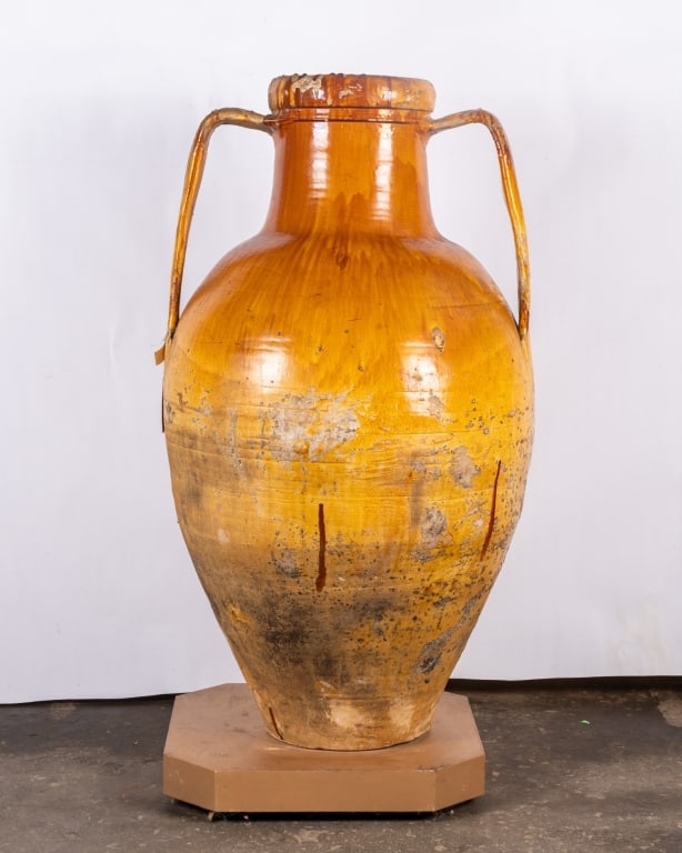 MONUMENTAL ITALIAN OLIVE OIL AMPHORA VASE - 3