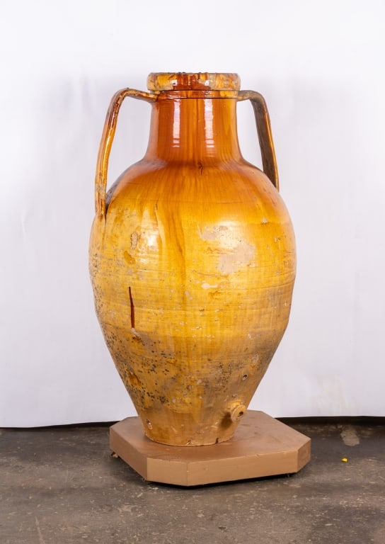 MONUMENTAL ITALIAN OLIVE OIL AMPHORA VASE - 4