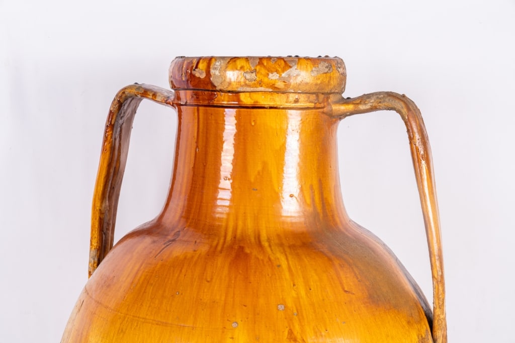 MONUMENTAL ITALIAN OLIVE OIL AMPHORA VASE - 8
