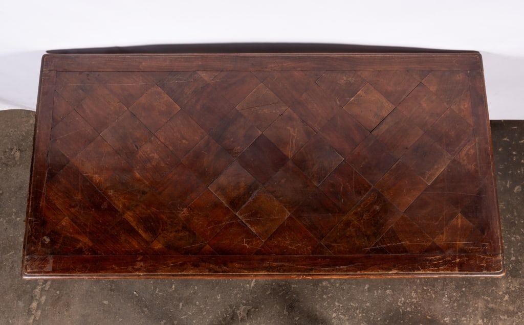 19TH C. LOUIS XIV STYLE TABLE WITH PARQUETRY TOP - 4