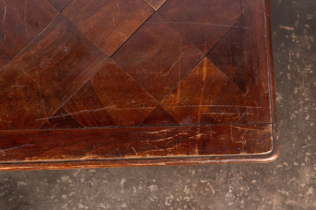 19TH C. LOUIS XIV STYLE TABLE WITH PARQUETRY TOP - 5