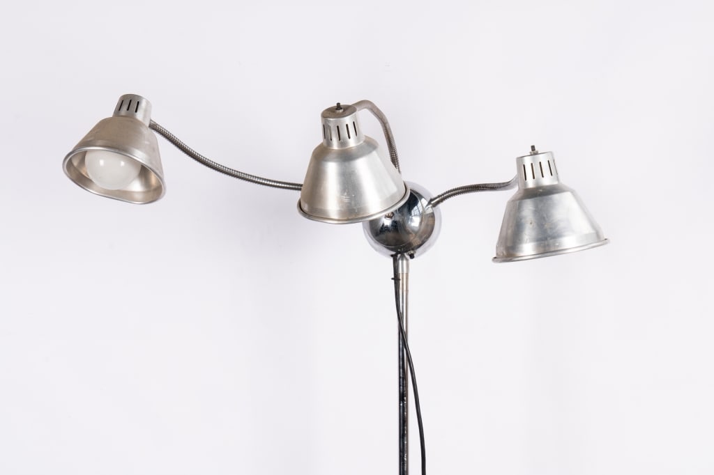 MID-CENTURY GOOSENECK ROLLING FLOOR LAMP - 2