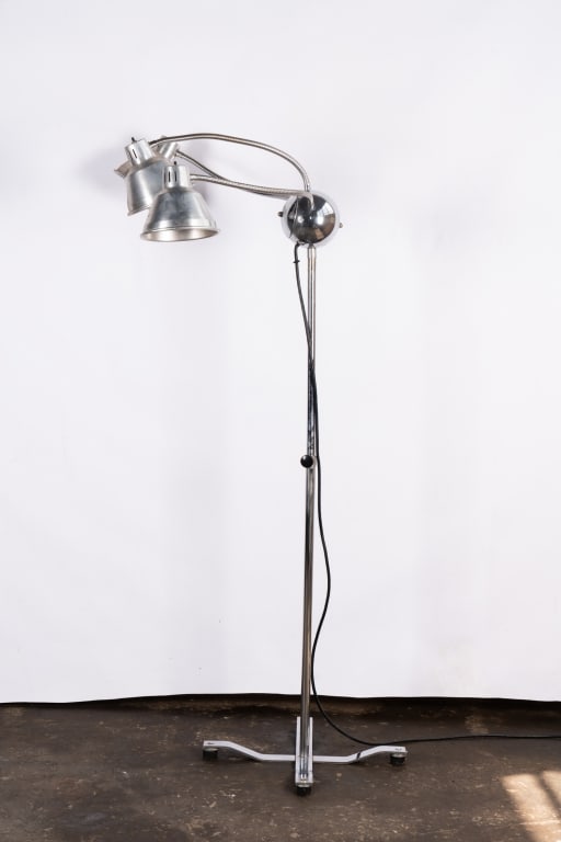 MID-CENTURY GOOSENECK ROLLING FLOOR LAMP - 6