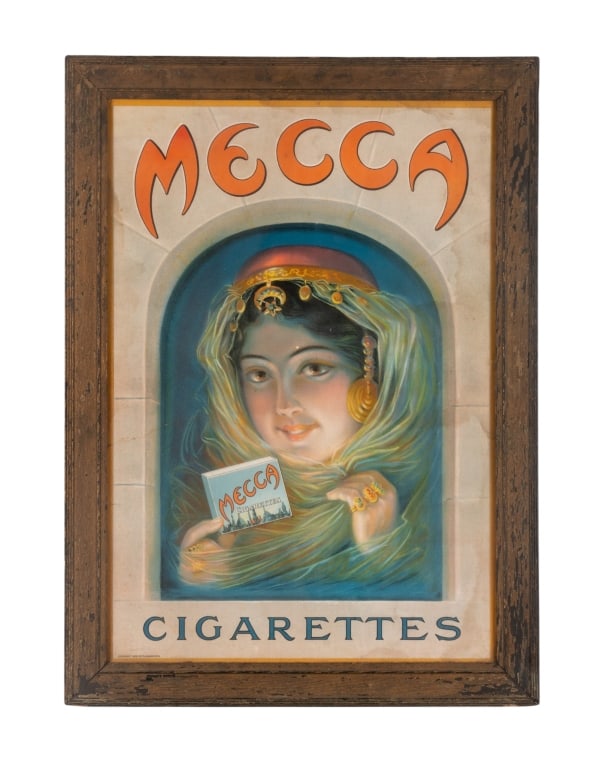 ORIGINAL MECCA CIGARETTES ADVERTISING POSTER (1 of 6)