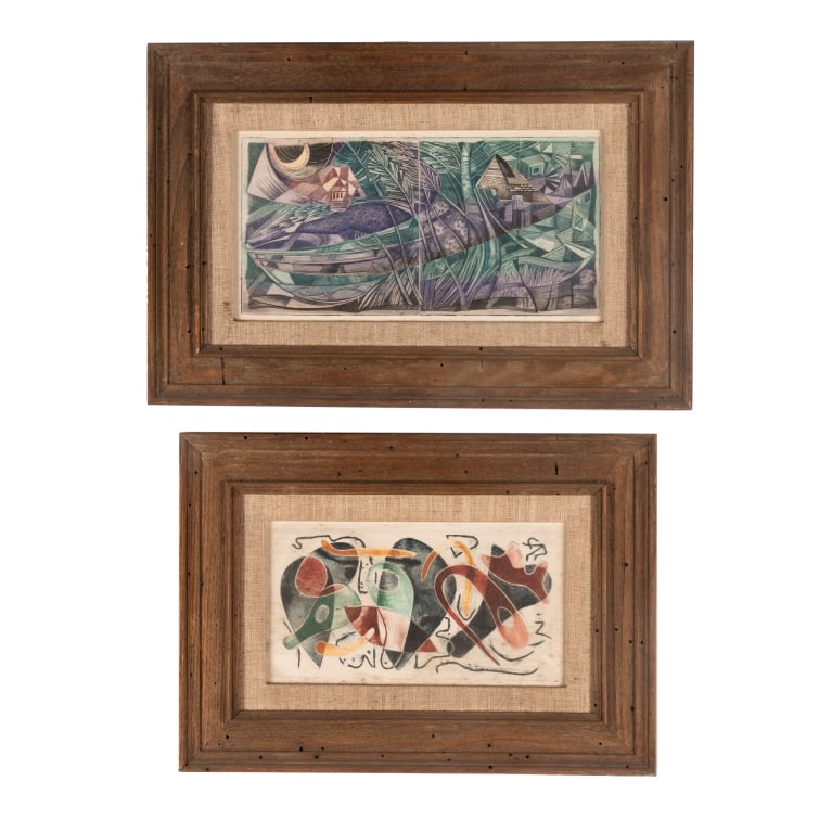 PAIR OF BERNARD EPPLE ETCHINGS (1 of 8)