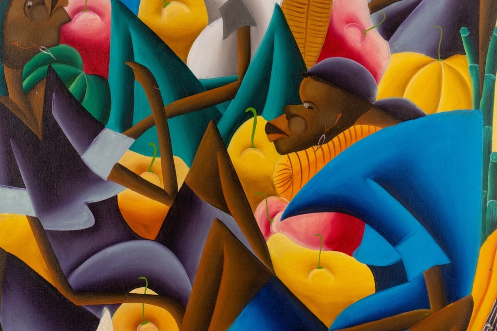 FRITZ JOSEPH, MARKET SCENE, ACRYLIC ON CANVAS - 6