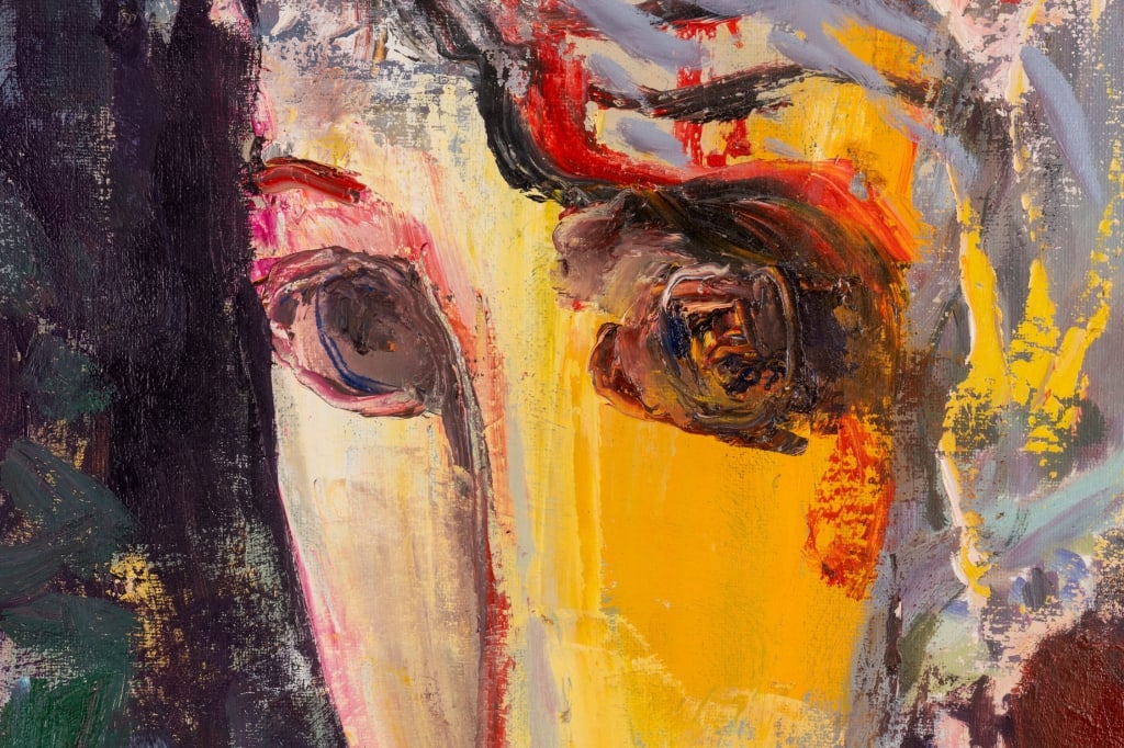 MURAT KABOULOV, ABSTRACT PORTRAIT OF A LADY, O/C - 7