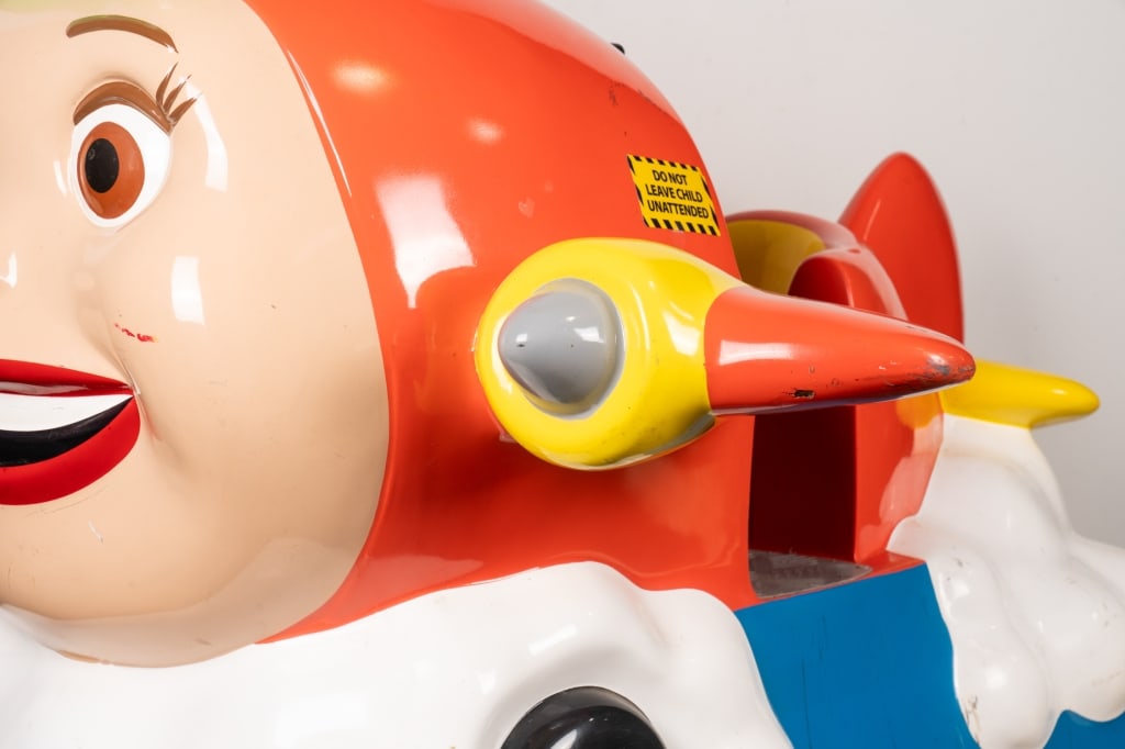 ORANGE JAY JAY THE JET COIN OPERATED KIDDIE RIDE - 3
