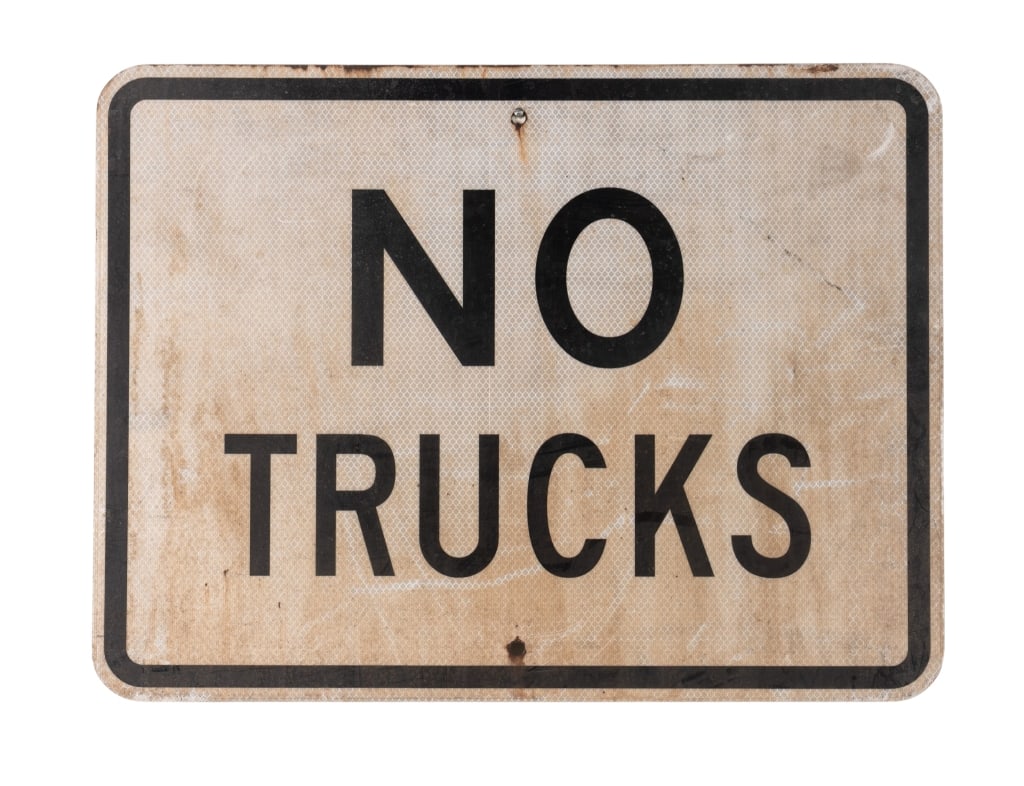NO TRUCKS METAL SIGN (1 of 2)