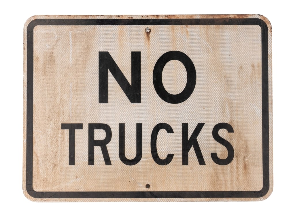 NO TRUCKS METAL SIGN (1 of 2)
