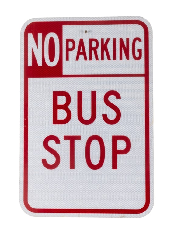 NO PARKING BUS STOP SIGN (1 of 2)