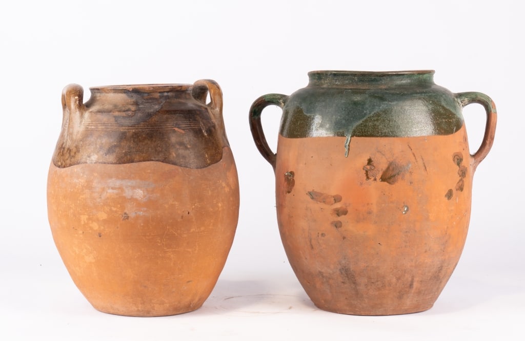 TWO VINTAGE POTTERY VASES - 2