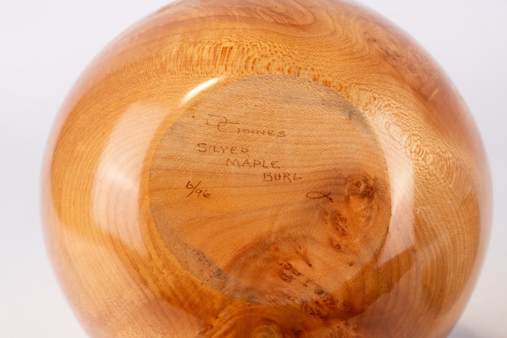 TWO SILVER BURL MAPLE VESSELS BY D. GOINS - 6
