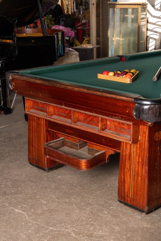 ARTS & CRAFTS BRUNSWICK-BALKE-COLLENDER POOL TABLE - 12
