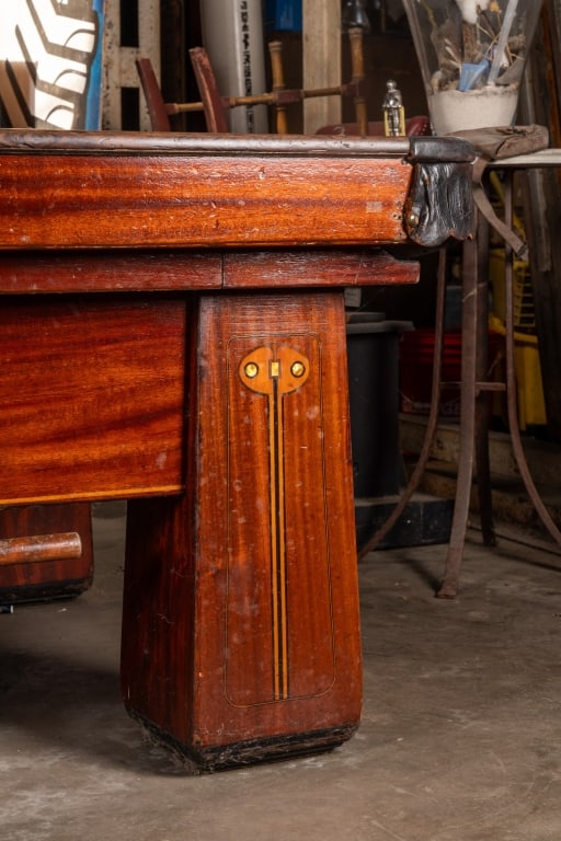 ARTS & CRAFTS BRUNSWICK-BALKE-COLLENDER POOL TABLE - 5