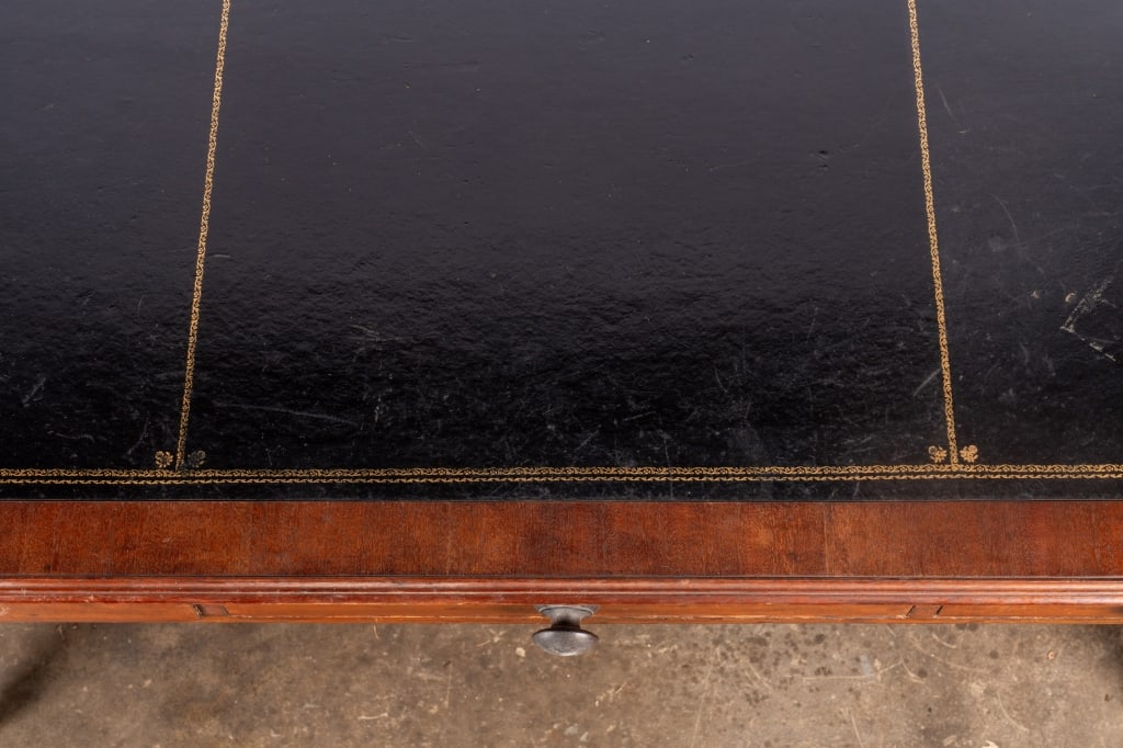 19TH C. ENGLISH MAHOGANY LIBRARY TABLE/DESK - 4