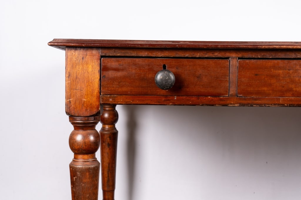 19TH C. ENGLISH MAHOGANY LIBRARY TABLE/DESK - 5