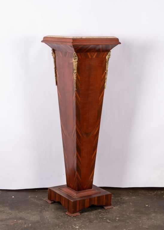 PAIR OF ART DECO MARBLE TOP PEDESTALS - 4