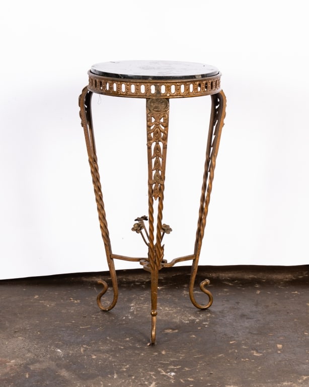 ITALIAN BRASS & MARBLE ACCENT TABLE - 2