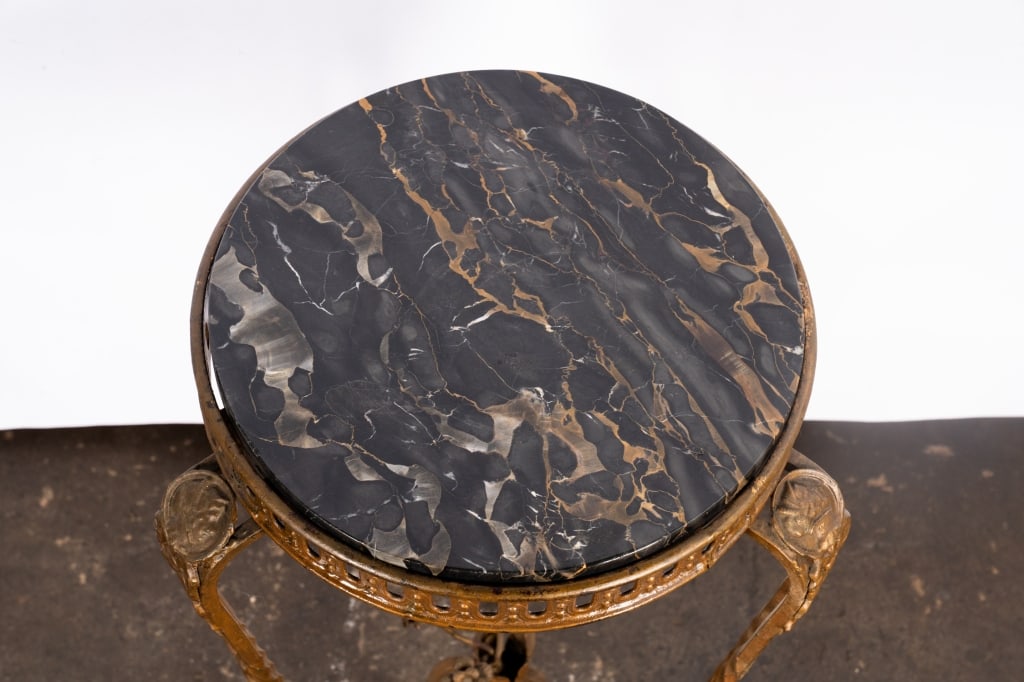 ITALIAN BRASS & MARBLE ACCENT TABLE - 5