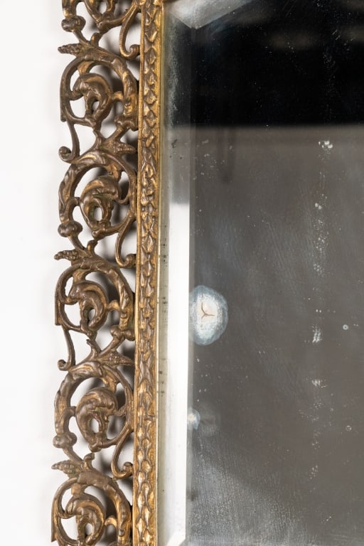 TWO NEOCLASSICAL STYLE ORNATE BRONZE WALL MIRRORS - 6