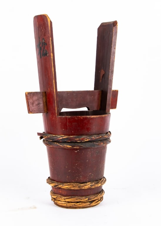 ANTIQUE CHINESE WATER BUCKET - 4