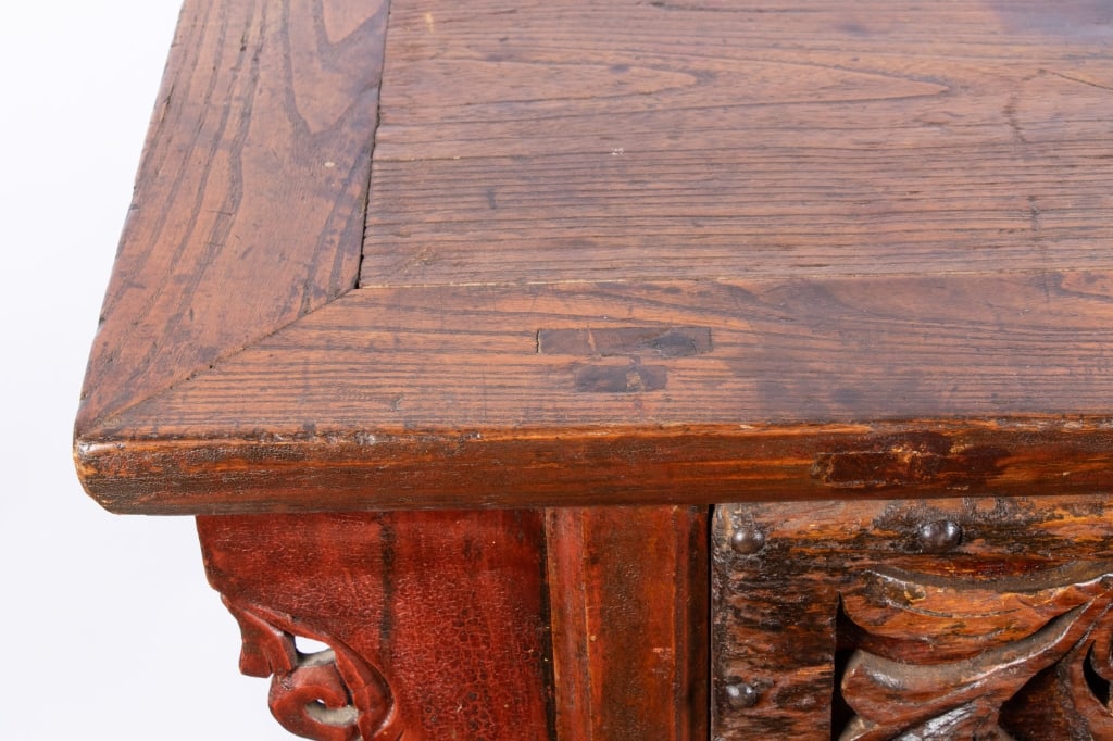 LATE QING MAHOGANY CHINESE ALTAR CONSOLE TABLE - 10