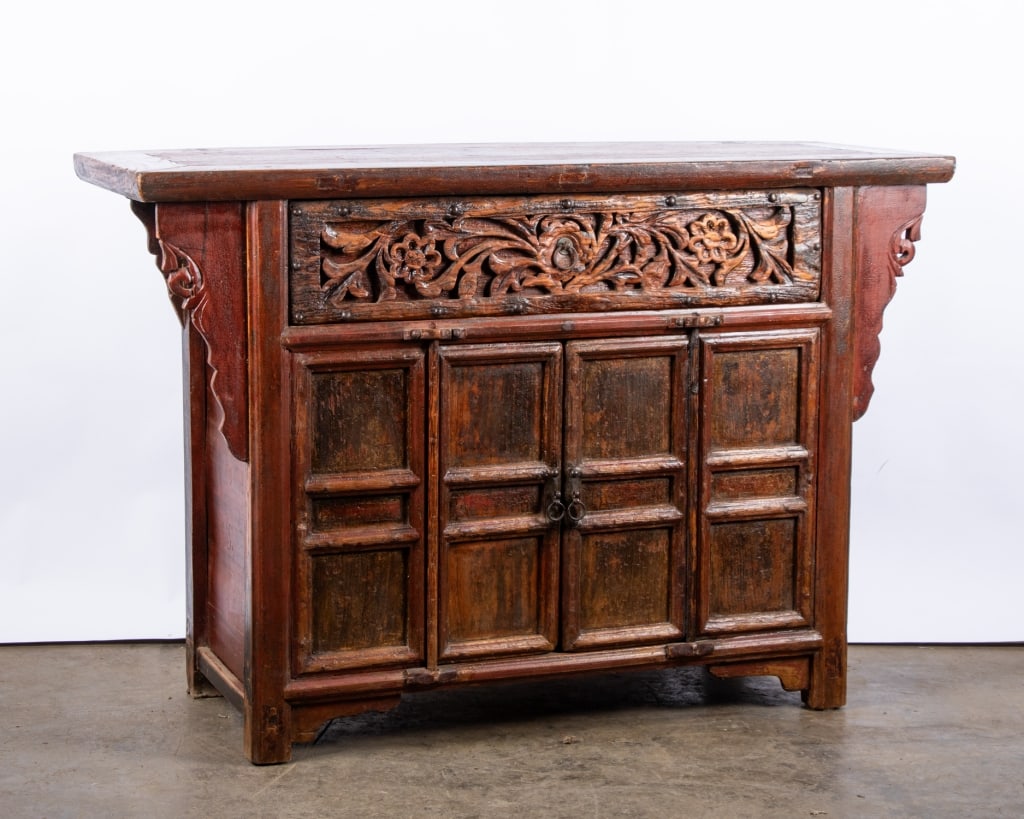 LATE QING MAHOGANY CHINESE ALTAR CONSOLE TABLE - 2