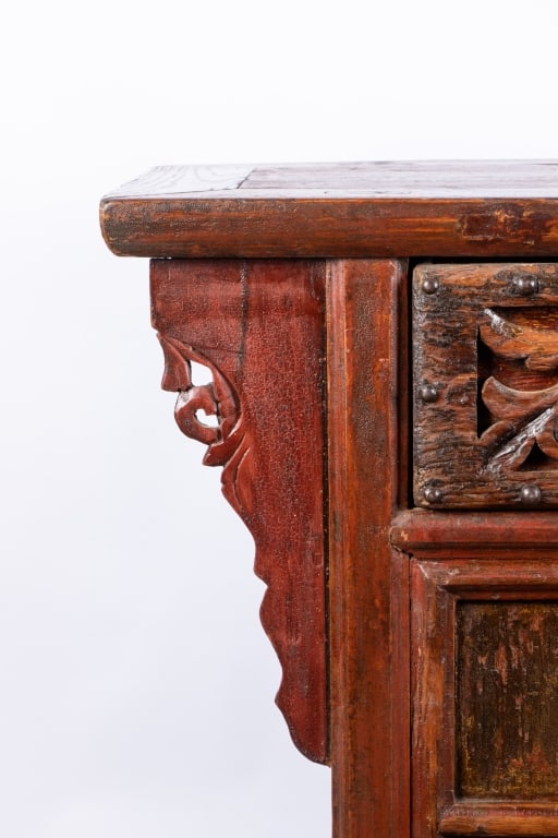 LATE QING MAHOGANY CHINESE ALTAR CONSOLE TABLE - 4