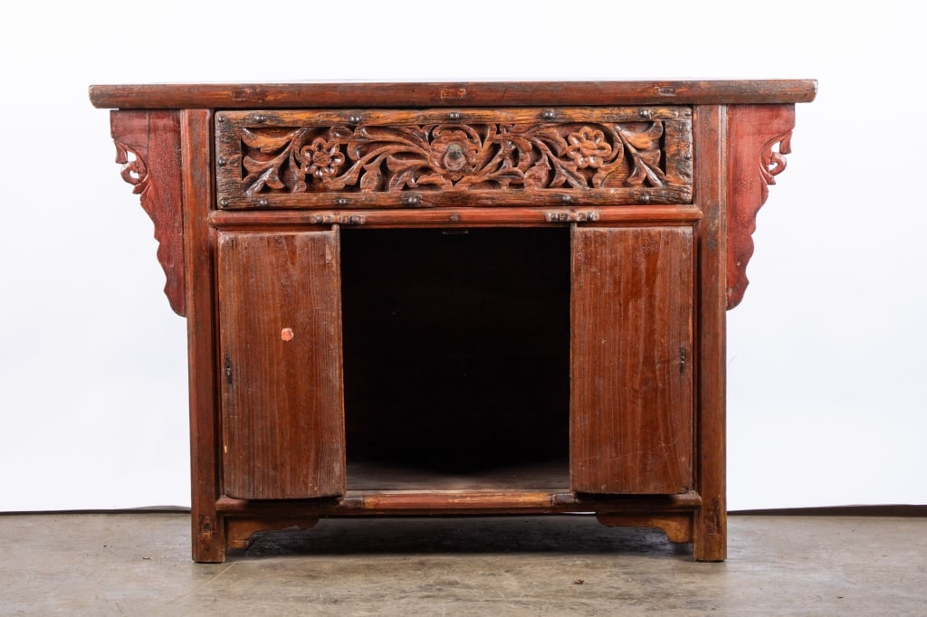 LATE QING MAHOGANY CHINESE ALTAR CONSOLE TABLE - 6