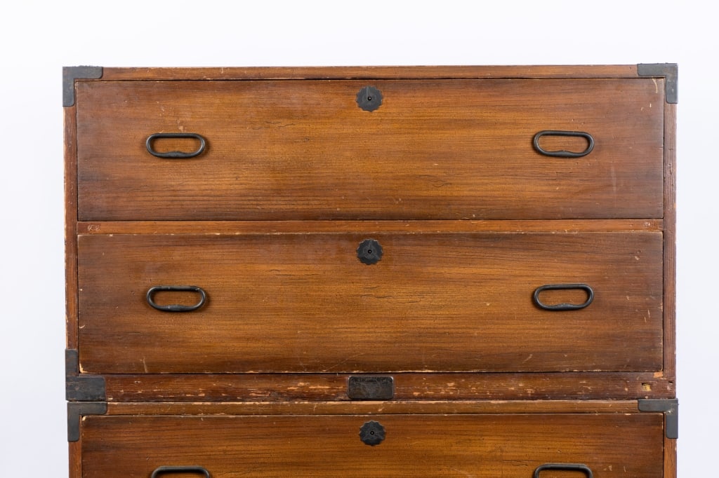 CHINESE CAMPAIGN STACKING CHEST OF DRAWERS - 2