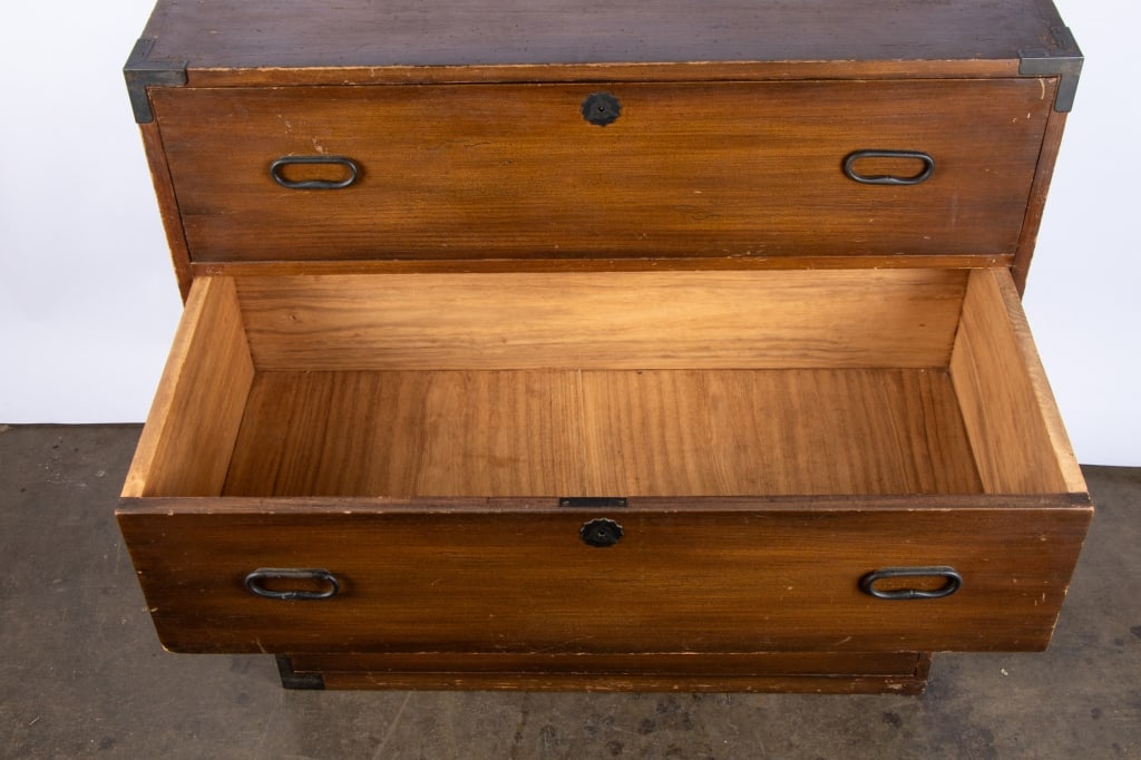 CHINESE CAMPAIGN STACKING CHEST OF DRAWERS - 4