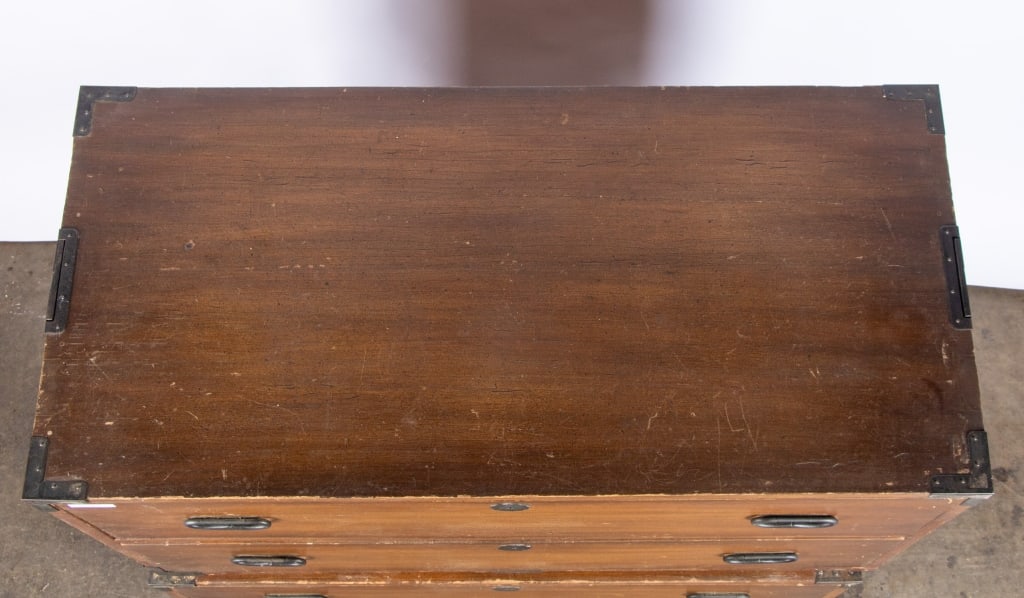 CHINESE CAMPAIGN STACKING CHEST OF DRAWERS - 8