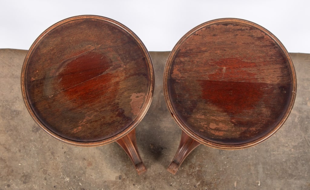 PAIR OF EDWARDIAN STYLE CANDLE STANDS - 4