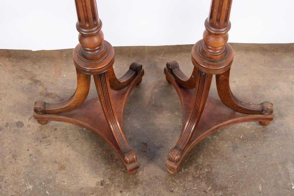 PAIR OF EDWARDIAN STYLE CANDLE STANDS - 5