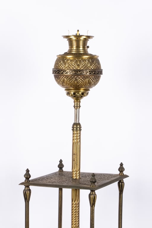 VICTORIAN BRADLEY & HUBBARD BRASS FLOOR LAMP - 2