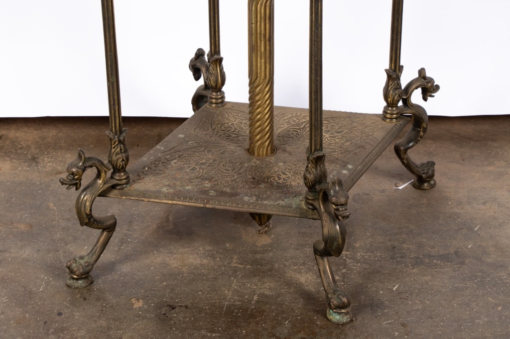 VICTORIAN BRADLEY & HUBBARD BRASS FLOOR LAMP - 4