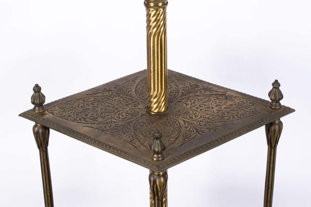 VICTORIAN BRADLEY & HUBBARD BRASS FLOOR LAMP - 8