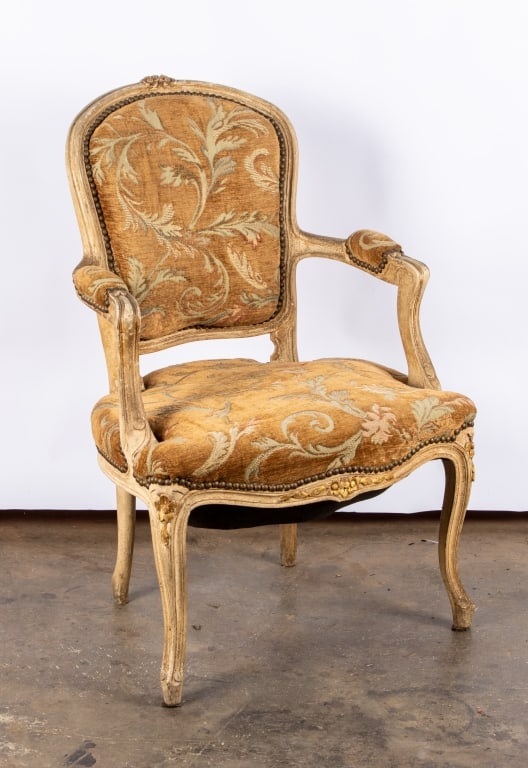 PAIR OF LOUIS XV STYLE FAUTEUIL ARMCHAIRS - 6