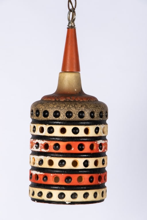 MCM MAURICE CHALVIGNAC STYLE CERAMIC PENDANT - 2