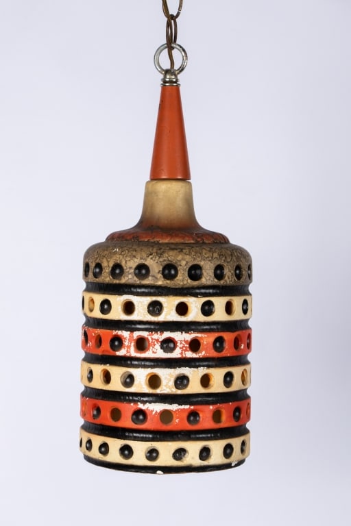 MCM MAURICE CHALVIGNAC STYLE CERAMIC PENDANT - 4