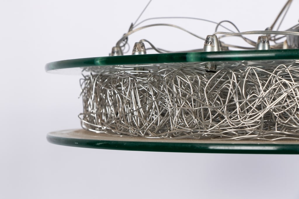 MODERN GLASS & METAL PENDANT LIGHT - 3
