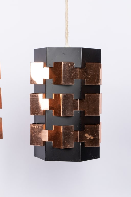 MCM HOLM SORENSEN BLACK & COPPER PENDANT LIGHTS - 4