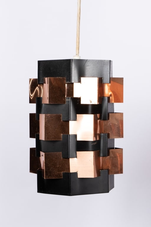 MCM HOLM SORENSEN BLACK & COPPER PENDANT LIGHTS - 5